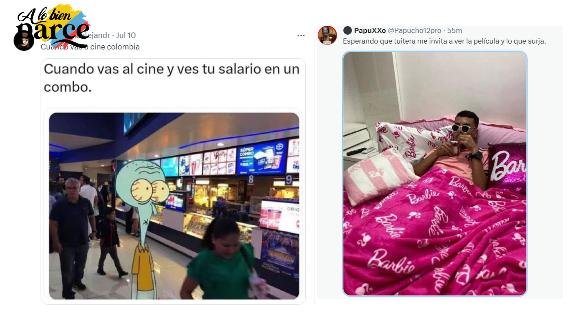 Imagen que muestra una recopilación de memes divertidos inspirados en la película de Barbie, destacando el ingenio y el humor de los usuarios en las redes sociales.